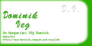 dominik veg business card
