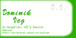 dominik veg business card